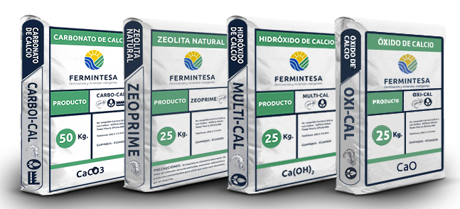 Sacos Fermintesa Hidroxido de Calcio Zeolita Natural Carbonato de Calcio